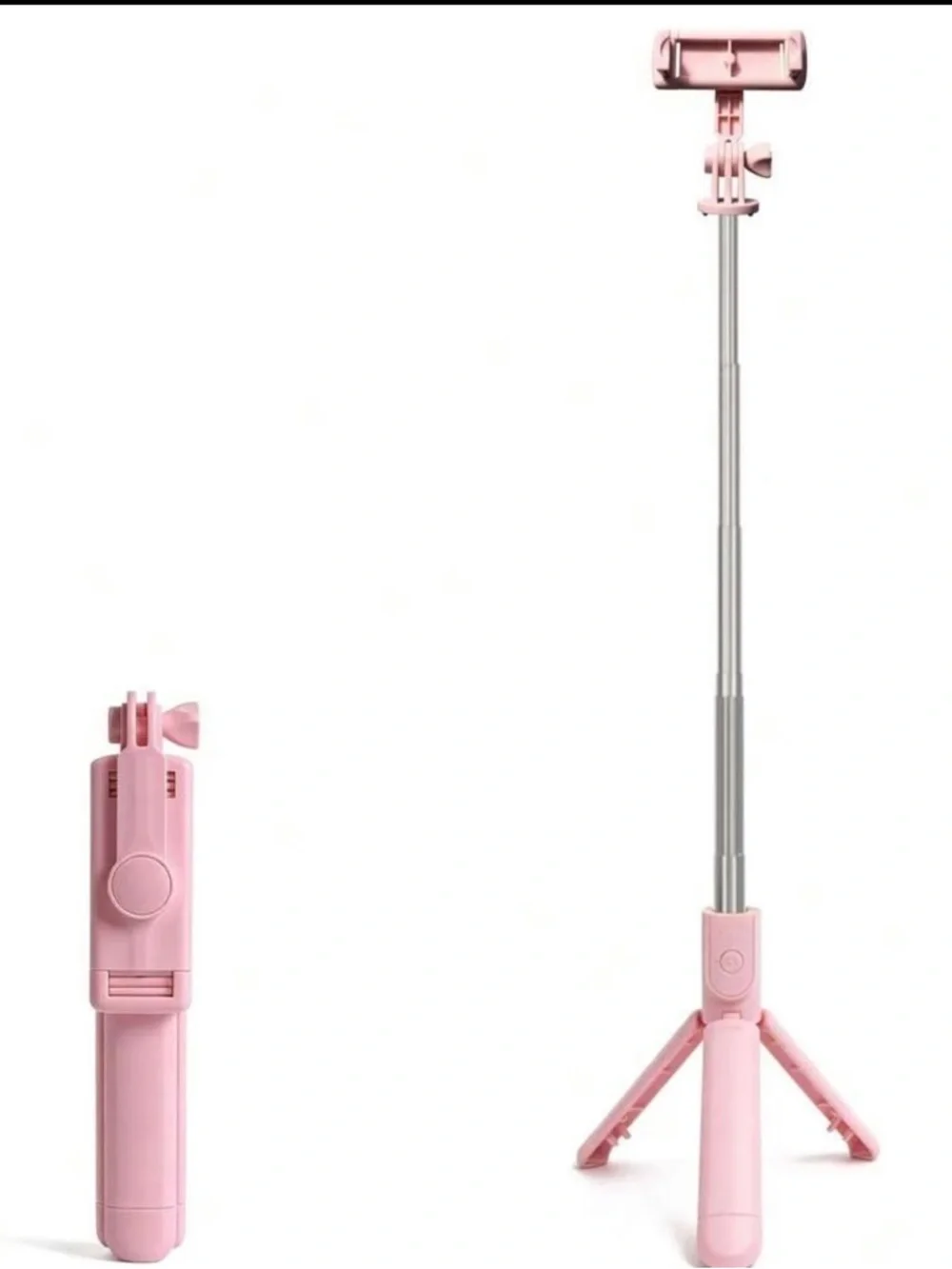 Pink 3-in-1 Bluetooth Selfie Stick Tripod with Remote